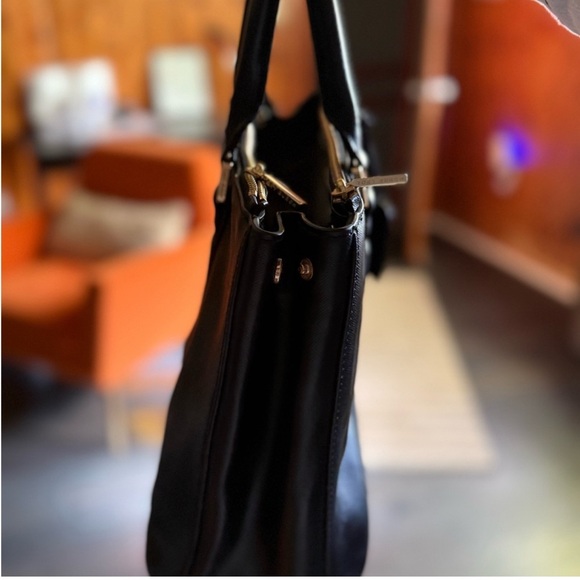 Tory Burch Black Satchel with Gold Accents - Picture 4 of 7